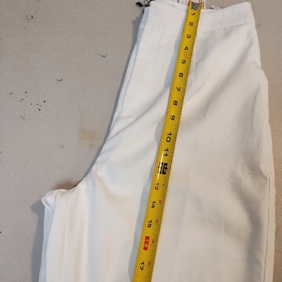 Missguided Tall White Crepe Wide Leg Trousers, White Women's pants - Picture 6 of 8